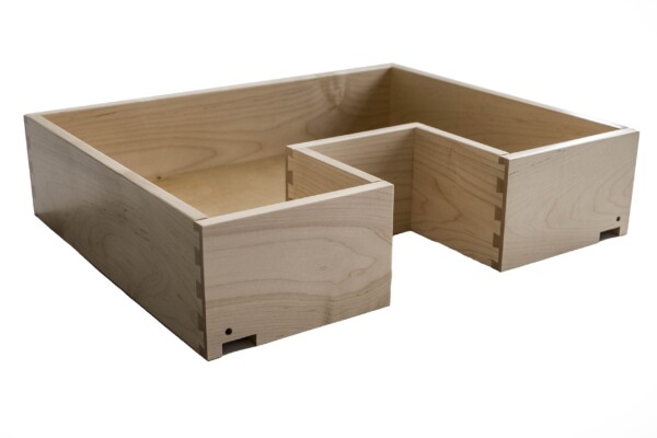 U shaped dovetail drawer box